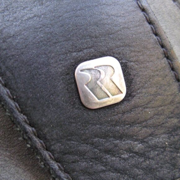 Romika Black Gray Nubuck Comfort Sandals Slides - Picture 5 of 10